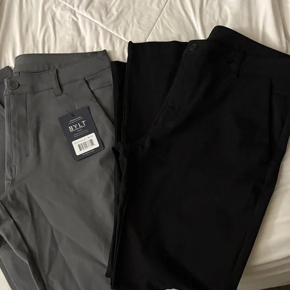Mens casual pants black & grey - Picture 1 of 11